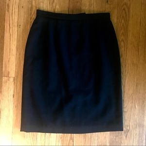Black Wool Pencil Skirt (Talbots)